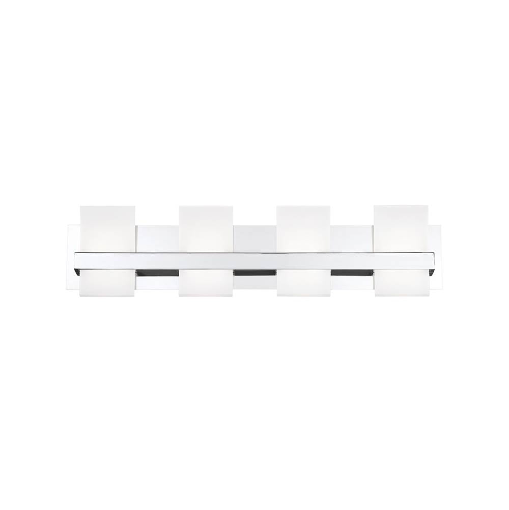Eurofase 35656-012 Chrome Cambridge, Vanity, 4lt, 29'', Chrome, White Acrylic Image 1