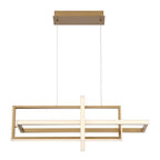 Eurofase Bordo, Chandelier, 3-light, 38'', Satin Gold Paint, White Acrylic