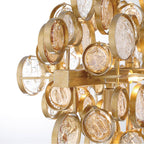 Eurofase 34031-022 Gold Trento, Chandelier, 12-light, 40'', Gold, Amber Glass Image 1