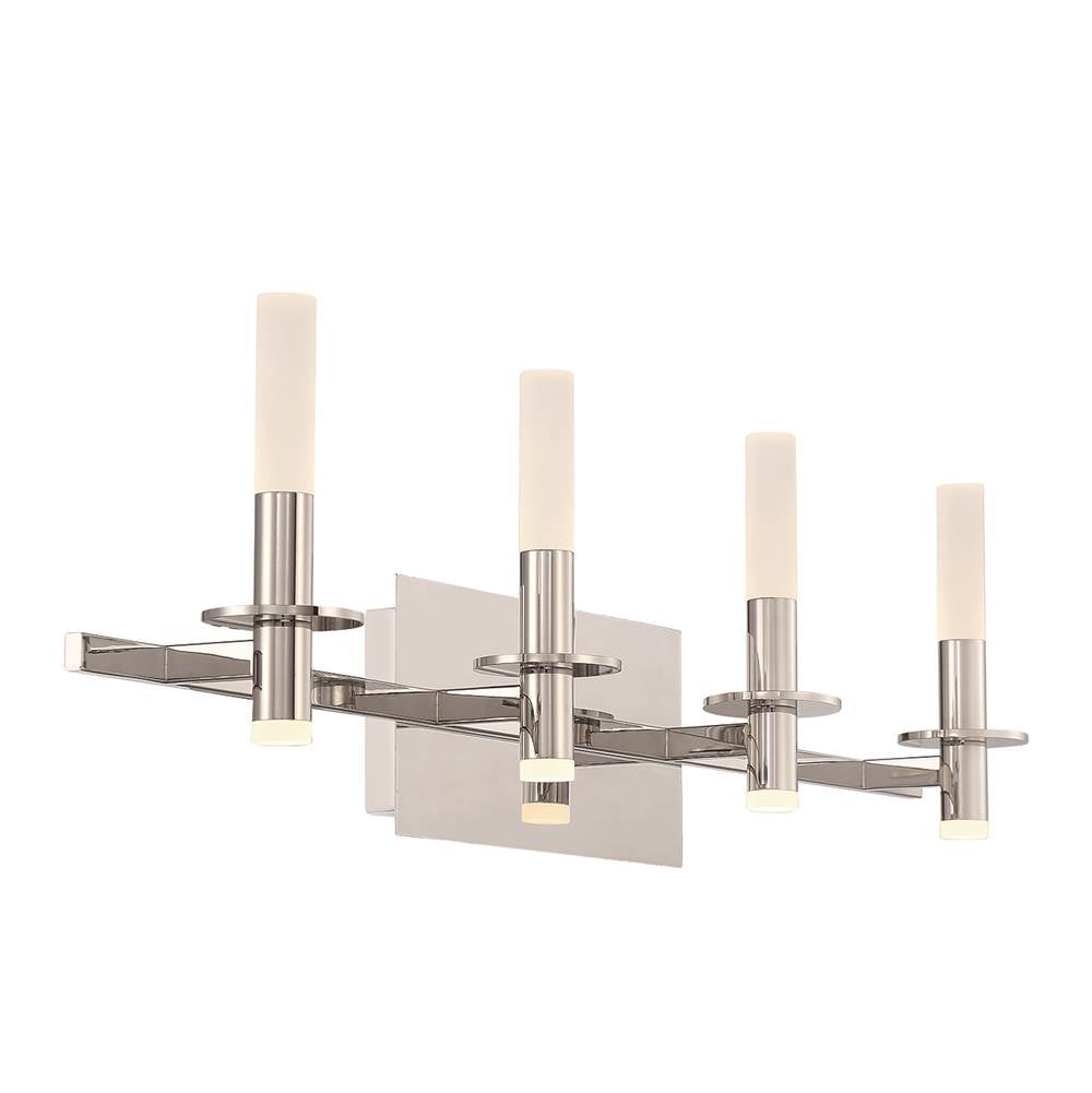 Eurofase 45235-023 Polished Nickel Torna, Vanity, 4lt, 36'', Polished Nickel, White Acrylic Image 2