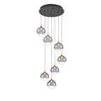 Eurofase 48928-021 Gold Iissa, Chandelier, 7-light, 21'', Gold, Smoked Glass Image 3