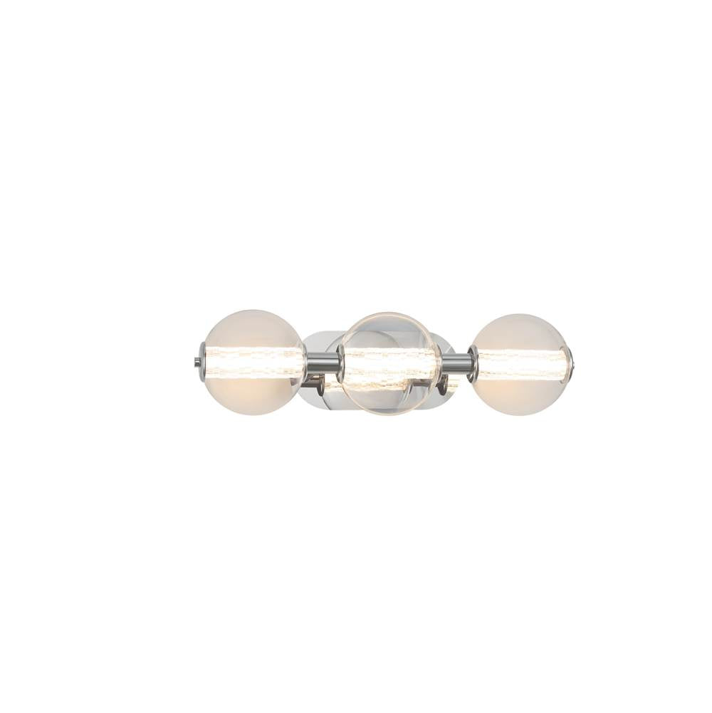 Eurofase 46809-018 Chrome Atomo, Vanity, 3lt, 25'', Chrome, Clear Glass Image 4