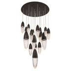 Eurofase Ecrou, Chandelier, 22-light, 40'', Matte Black, Clear Glass