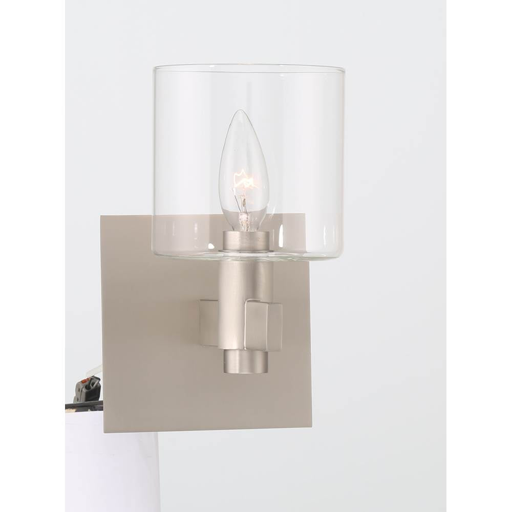 Eurofase 46811-028 Satin Nickel Decato, Wall Sconce, 9'', Satin Nickel, Clear Glass Image 4