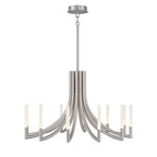Eurofase Olette, Chandelier, 12-light, 36'', Brushed Nickel, Frosted Acrylic