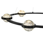 Eurofase 39308-016 Matte Black Circolo, Chandelier, 6-light, 36'', Matte Black, Clear Glass Image 4