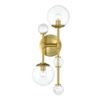 Eurofase 47359-017 Gold Traiton, Wall Sconce, 2-light, 20'', Gold, Clear Glass Image 1