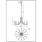 Eurofase 49011-029 Brushed Nickel Olette, Chandelier, 12-light, 36'', Brushed Nickel, Frosted Acrylic Image 1