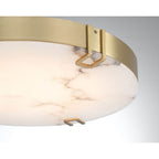Eurofase 48959-018 Gold Noga, Flush Mount , 22'', Gold, Alabaster Image 3