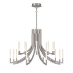 Eurofase 49012-026 Brushed Nickel Olette, Chandelier, 20-light, 42'', Brushed Nickel, Frosted Acrylic Image 1