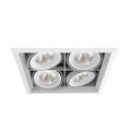 Eurofase  Multiple 26w 4 Lights Square Trim 40 Degree Gimbal 3000k Whtie/white