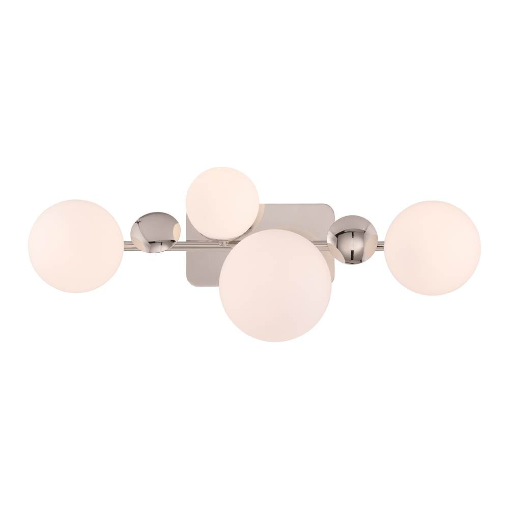 Eurofase Vine, Vanity, 4lt, Polished Nickel, Opal Glass