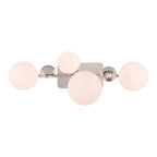 Eurofase Vine, Vanity, 4lt, Polished Nickel, Opal Glass