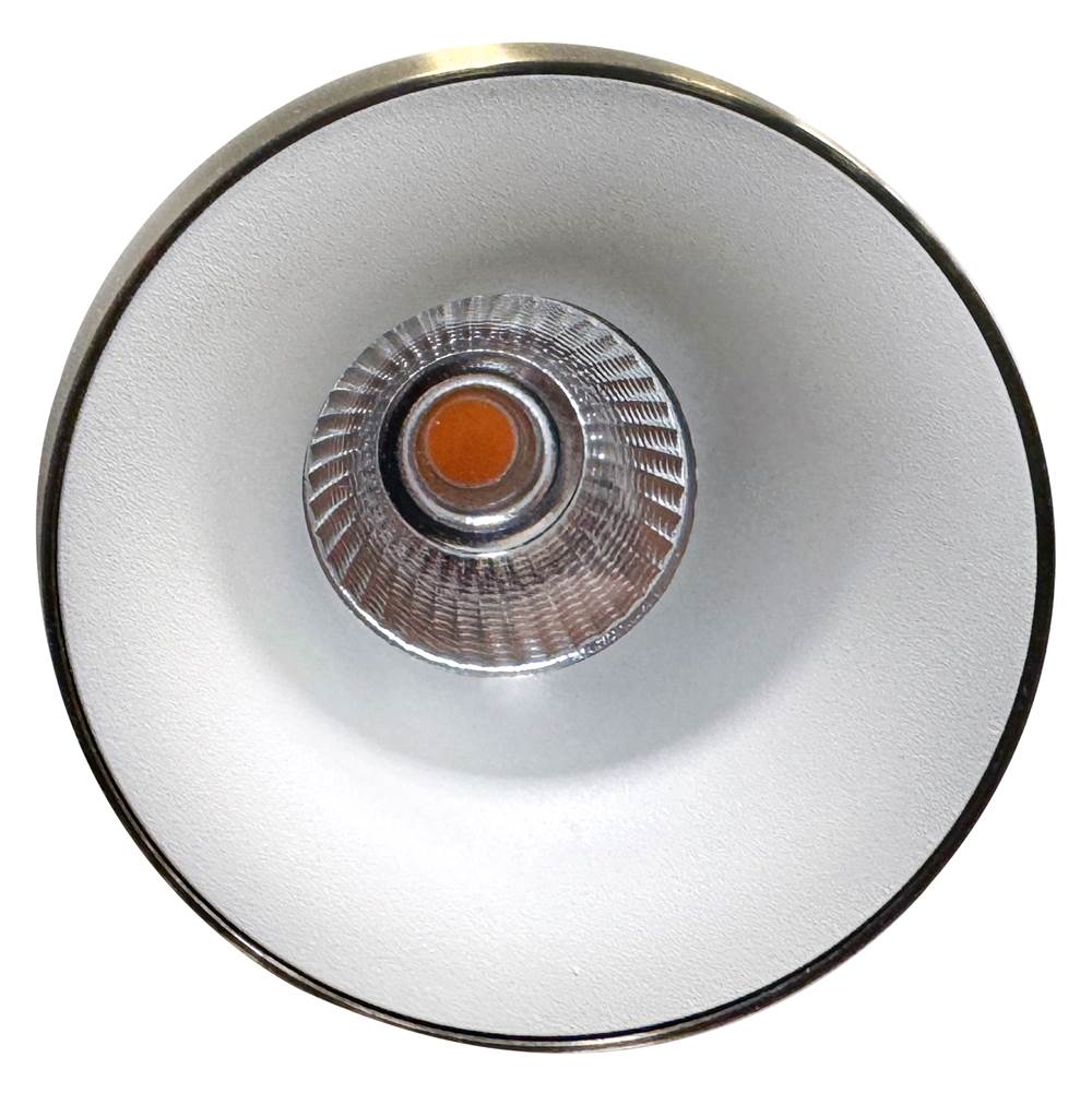 Eurofase ECO1R02RF1530WCLBS White Echo 15w White Trim Wide 3000k Clear Lens Brass Ring Image 1