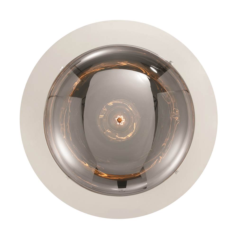 Eurofase 37087-021 Polished Nickel Nottingham, Flush Mount, 14'', Polished Nickel, Smoked Glass Image 2