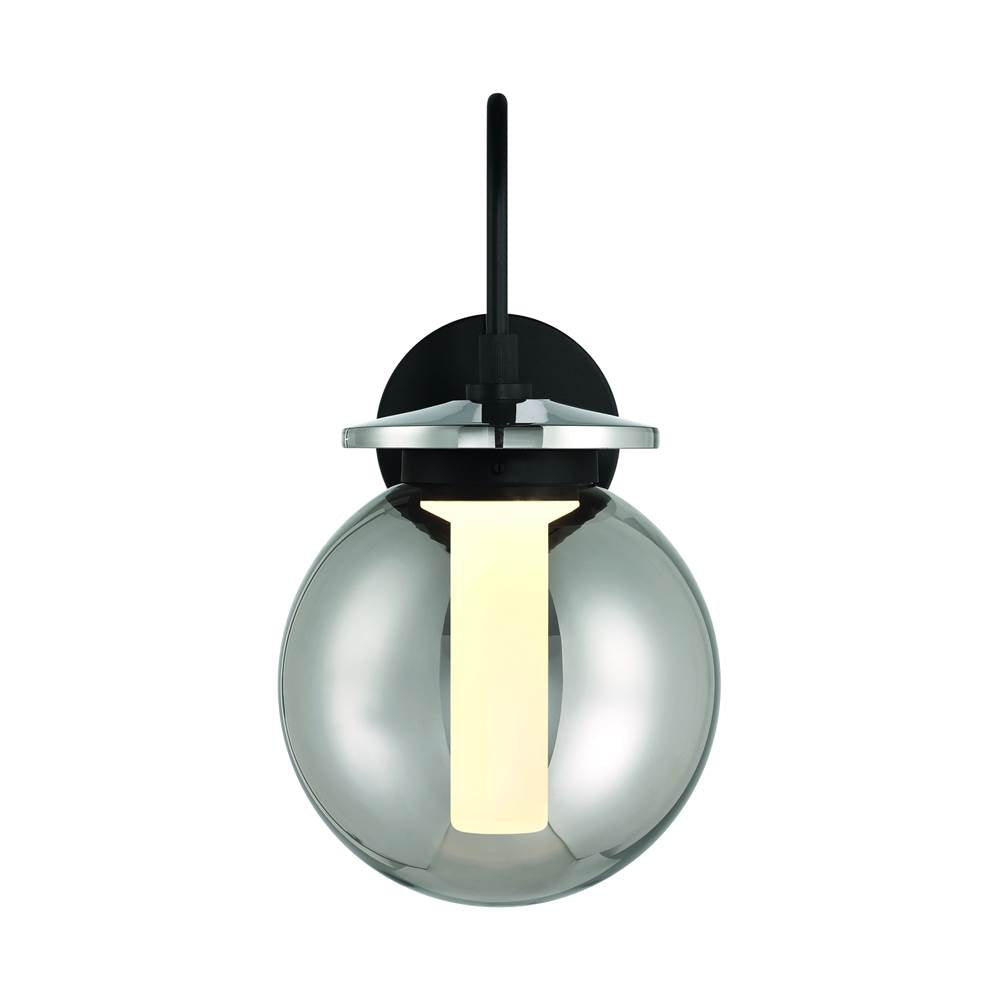 Eurofase Caswell, Outdoor, 18'', Powder Coat Black, Smoked Glass
