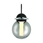 Eurofase Caswell, Outdoor, 18'', Powder Coat Black, Smoked Glass