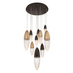 Eurofase 43859-041 Gold Black Mix Ecrou, Chandelier, 12-light, 30'', Gold-black Mix, Clear Glass Image 2