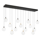 Eurofase 48940-016 Gold Black Mix Iissa, Chandelier, 14-light, 72'', Gold-black Mix, Clear Glass Image 6