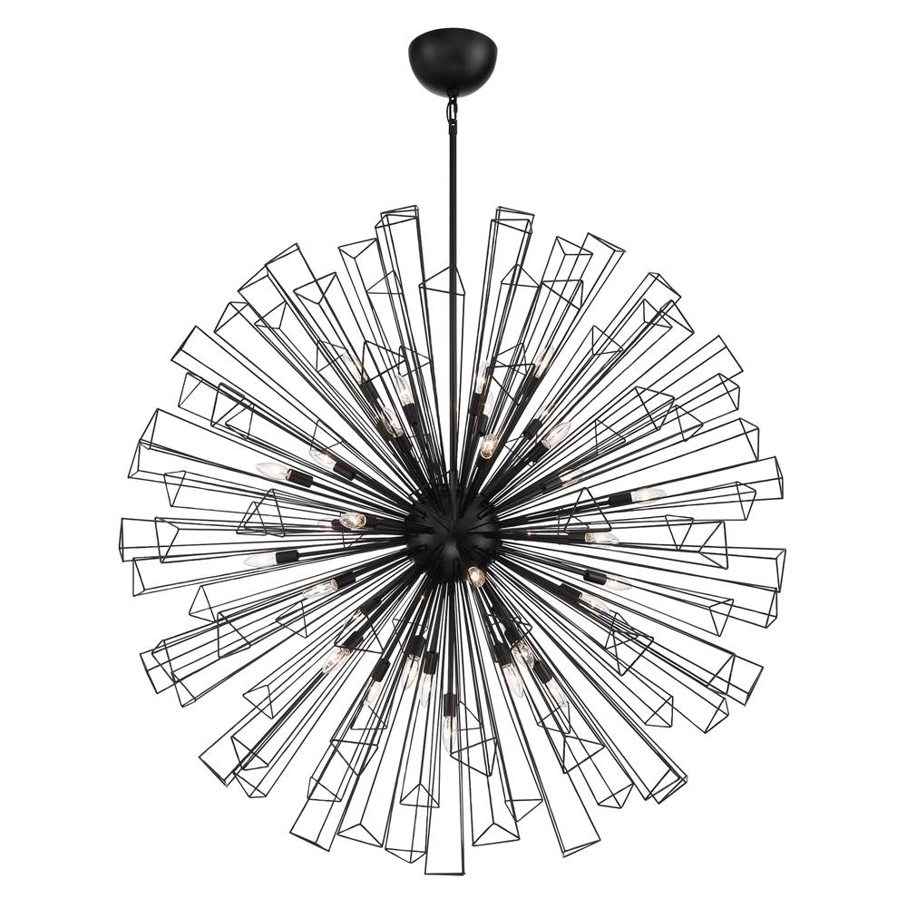 Eurofase 43865-017 Matte Black Dendelio, Chandelier , 35-light, 54'', Matte Black Image 3