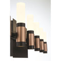 Eurofase 45238-017 Brass Black Mix Albany, Vanity, 6lt, 32'', Brass-black Mix, White Acrylic Image 1