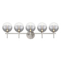 Eurofase 48920-025 Satin Nickel Iissa, Vanity, 5lt, Satin Nickel, Smoked Glass Image 1