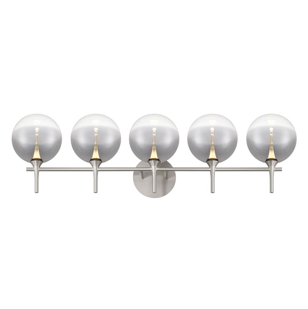 Eurofase 48920-025 Satin Nickel Iissa, Vanity, 5lt, Satin Nickel, Smoked Glass Image 1