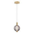 Eurofase 47189-010 Gold Palmas, Pendant, 10'', Gold, Smoked Glass Image 3
