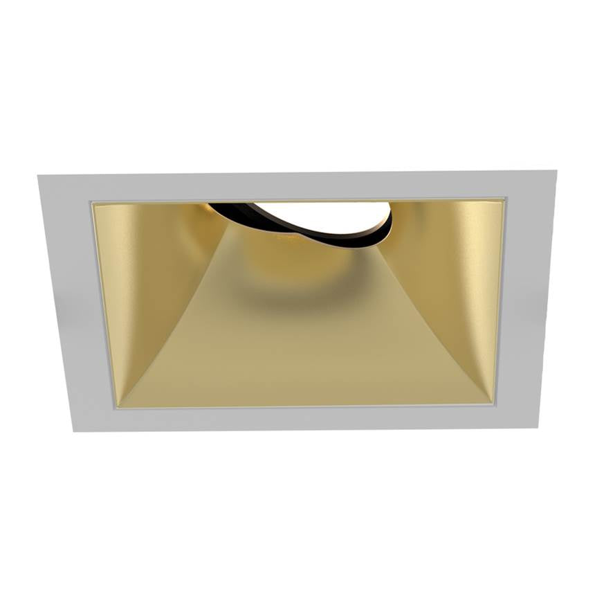 Eurofase Oscar Medium 26w Square Black Trim Gold Baffle Gimbal Medium 3000k Honeycomb Lens