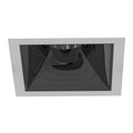 Eurofase Oscar Small 15w Square White Trim Dark Chrome Baffle Wide 3000k Clear Lens