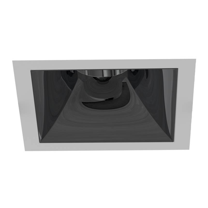 Eurofase Oscar Small 15w Square White Trim Dark Chrome Baffle Wide 3000k Clear Lens