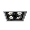 Eurofase  Multiple 26w 4 Lights Square Trim 20 Degree Gimbal 3500k Platinum/black