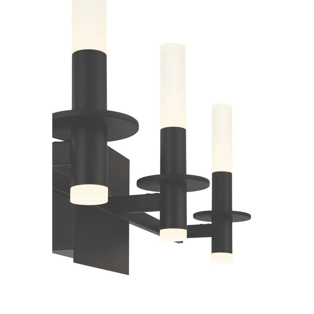 Eurofase Torna, Vanity, 3lt, 24'', Matte Black, White Acrylic