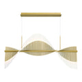 Eurofase Voltik, Chandelier, 72-light, 59'', Matte Gold, Frosted Acrylic