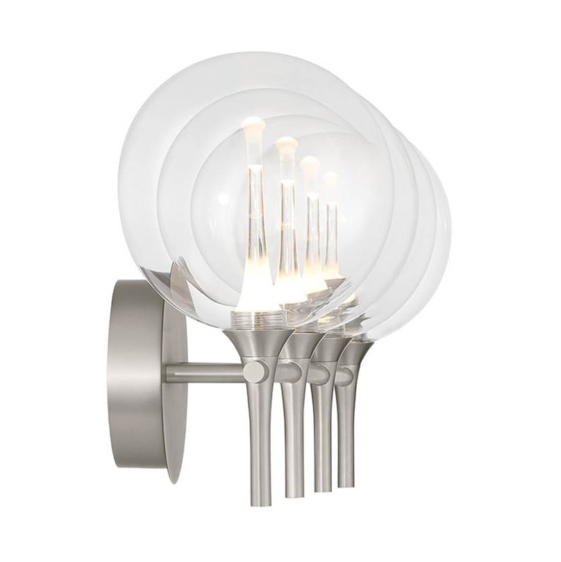 Eurofase 48917-018 Satin Nickel Iissa, Vanity, 4lt, Satin Nickel, Clear Glass Image 4