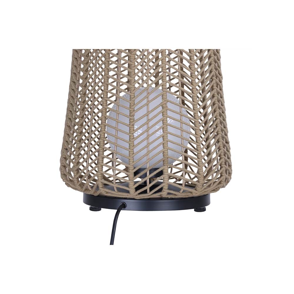 Eurofase 46629-012 Matte Black Elice, Outdoor, 22'', Matte Black, Brown Rope Image 5