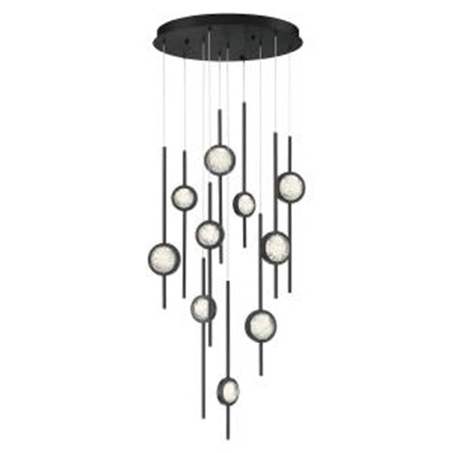 Eurofase Barletta, Chandelier , 10-light, 24'', Anodized Black