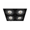 Eurofase  Multiple 15w 4 Lights Square Trimless 40 Degree Gimbal 3500k Black