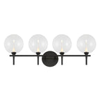 Eurofase 48918-015 Matte Black Iissa, Vanity, 4lt, Matte Black, Clear Glass Image 1