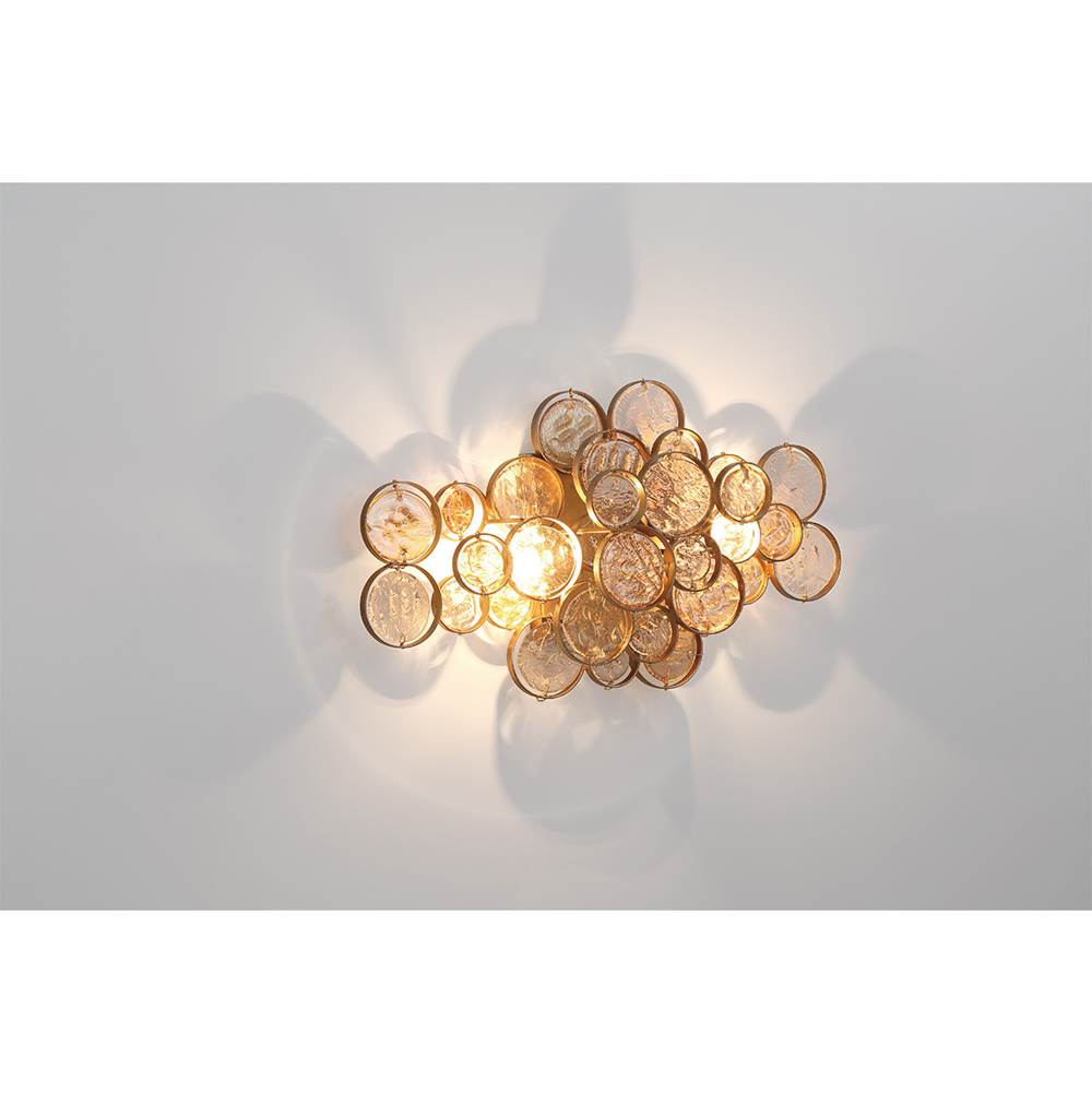 Eurofase 45452-024 Matte Gold Trento, Wall Sconce, 18'', Matte Gold, Clear-amber Glass Image 8