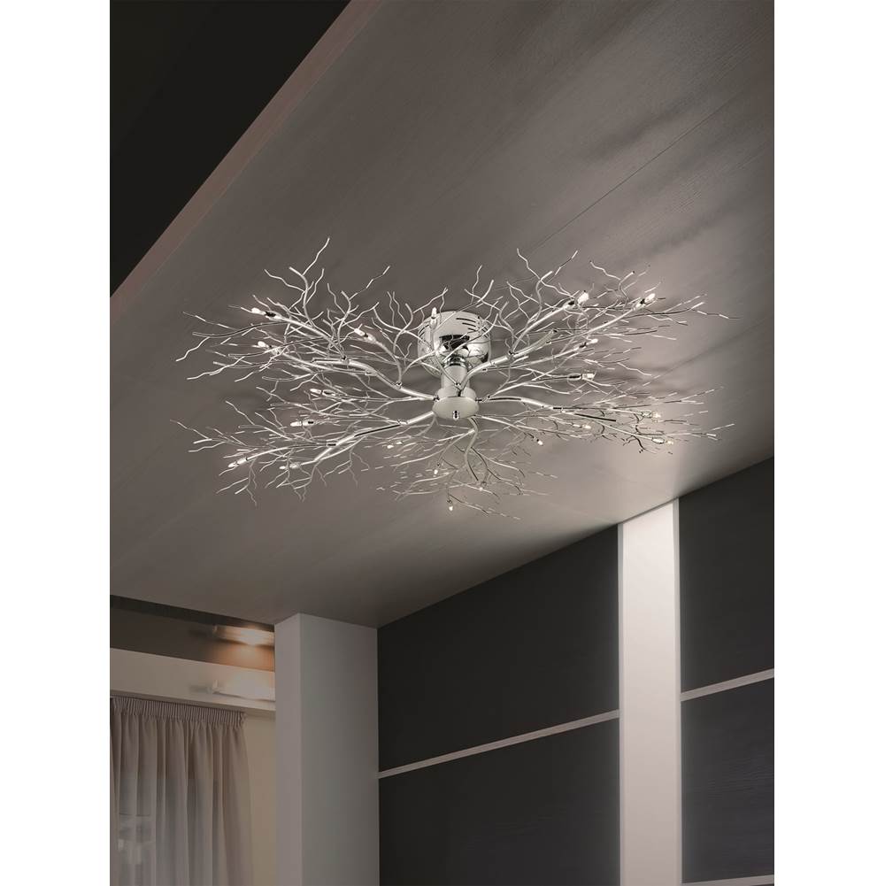 Eurofase 12264-018 Chrome Autumn, Flush Mount , 20-light, 45'', Chrome Image 2