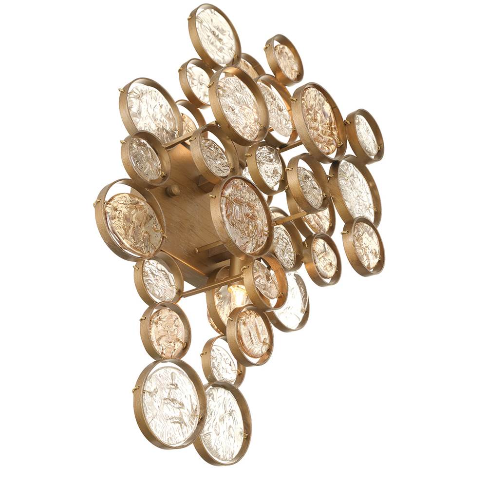 Eurofase 45452-024 Matte Gold Trento, Wall Sconce, 18'', Matte Gold, Clear-amber Glass Image 6