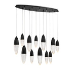 Eurofase 43861-024 Matte Black Ecrou, Chandelier, 12-light, 44'', Matte Black, Clear Glass Image 2