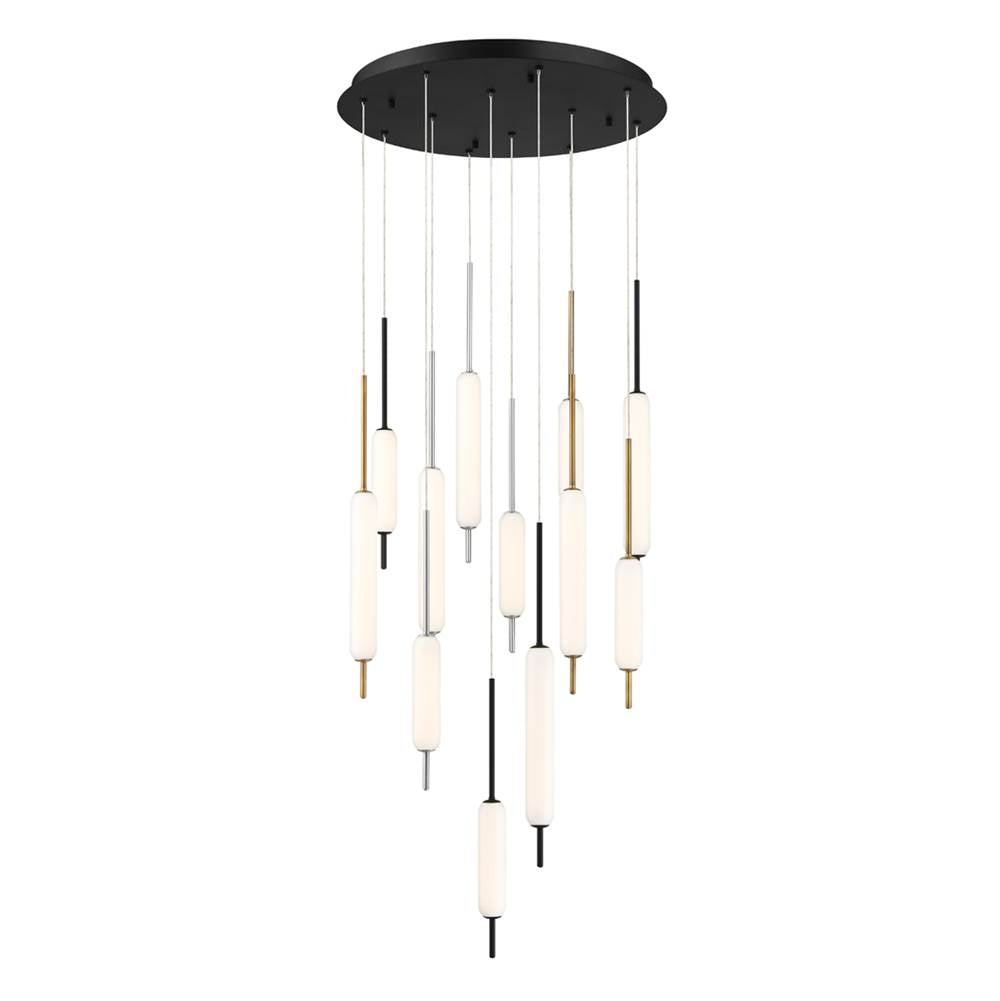 Eurofase Cumberland, Chandelier, 12-light, 22'', Mix, White Glass