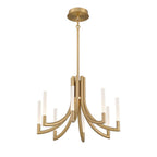 Eurofase 49010-015 Gold Olette, Chandelier, 8-light, 24'', Gold, Frosted Acrylic Image 4