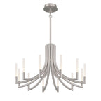 Eurofase 49011-029 Brushed Nickel Olette, Chandelier, 12-light, 36'', Brushed Nickel, Frosted Acrylic Image 6