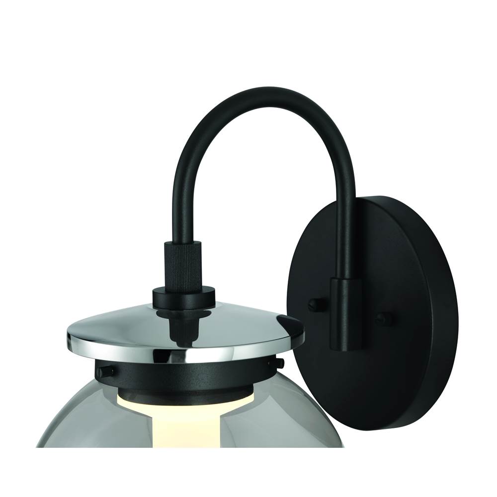 Eurofase 47196-018 Powder Coat Black Caswell, Outdoor, 14'', Powder Coat Black, Smoked Glass Image 3