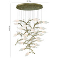 Eurofase Matera, Chandelier, 25-light, 56'', Antique Gold, White Glass