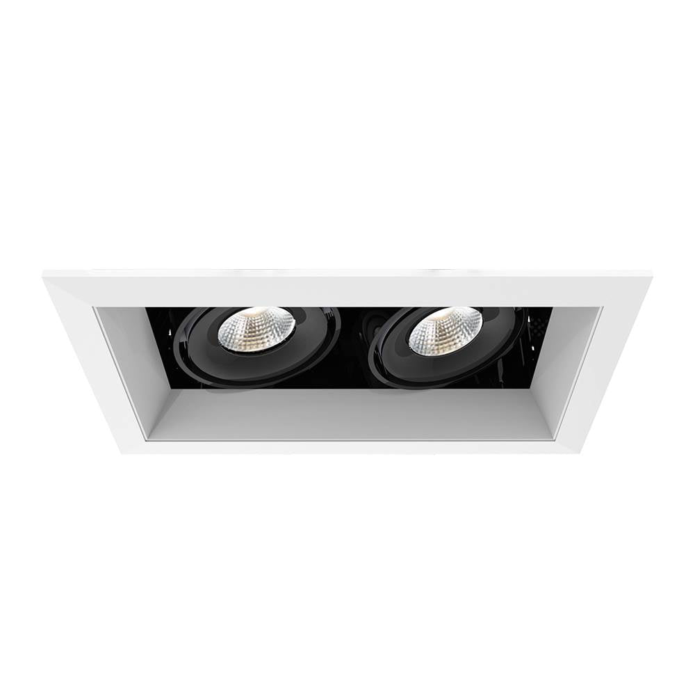 Eurofase  Multiple 15w 2 Lights Trim 40 Degree Gimbal 3500k White/black