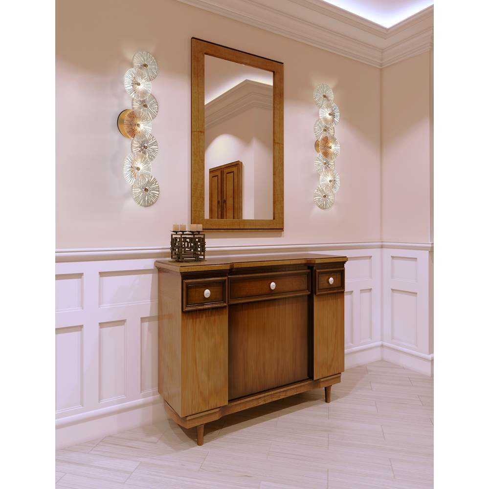 Eurofase 45701-016 Matte Gold Sue-anne, Vanity, 30'', Matte Gold, Clear-amber Glass Image 4